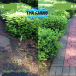 brick walkway before and after