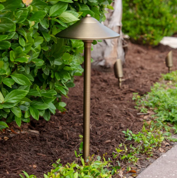 Brass pathway ligths pathlights