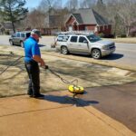surface cleaning dirty concrete